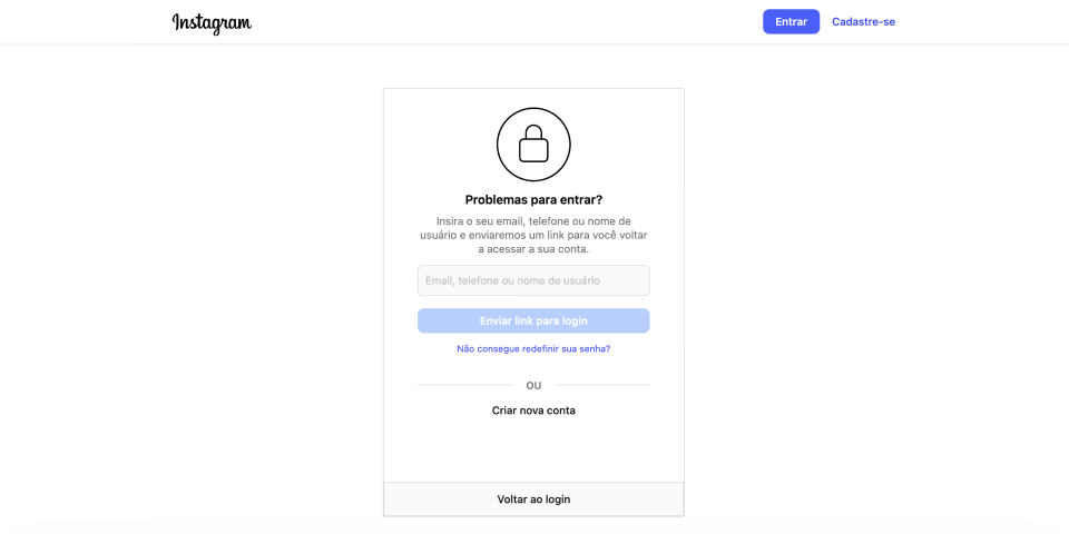 Como mudar a senha do Instagram pelo computador (site oficial)