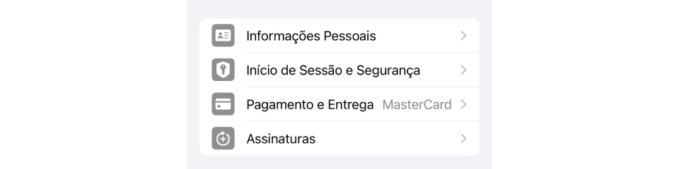 Cancelar pelo aplicativo em dispositivos iOS (Apple)